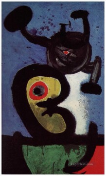 Famous Abstract Painting - Character and Bird in the Night Dada